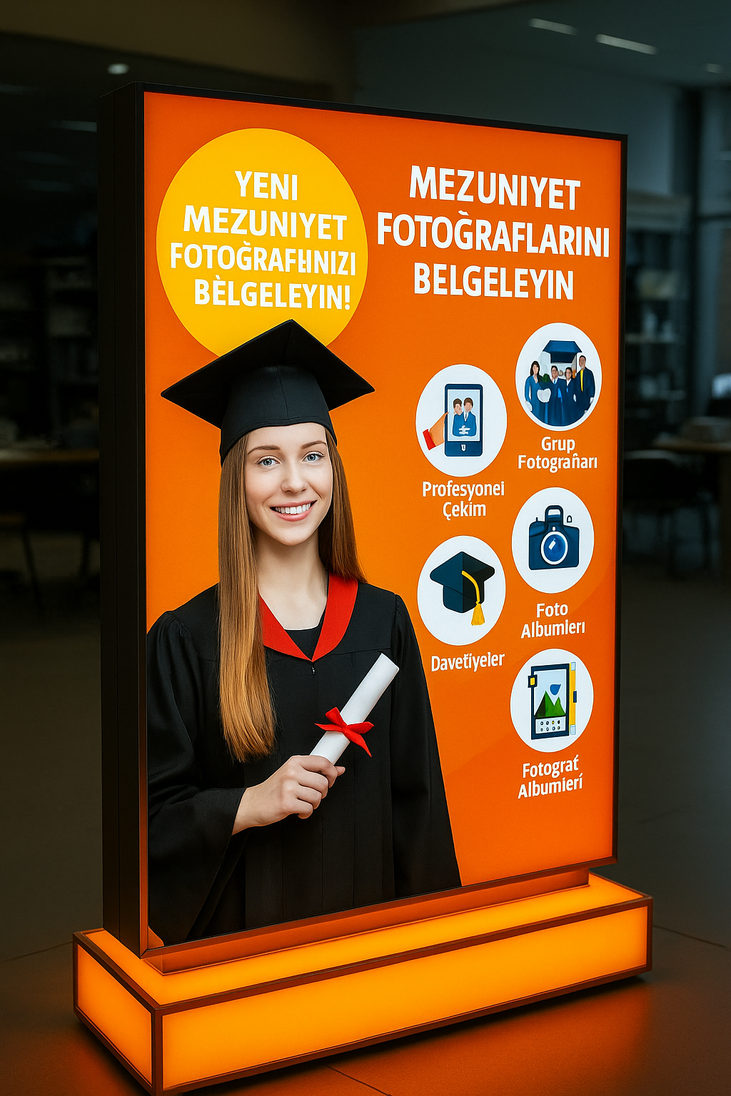 Fotoğraf Stüdyoları İçin Profesyonel Işıklı Reklam Panoları